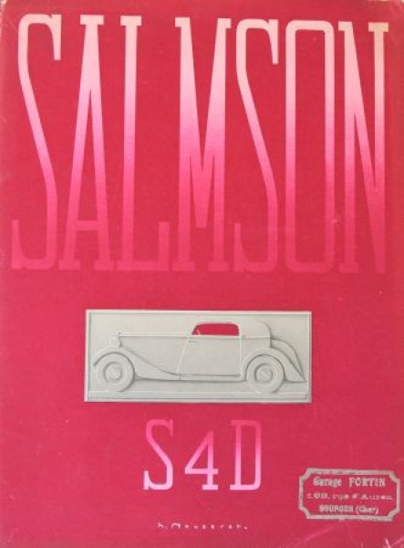Salmson S 4 D Modelprogram 1935 Carbrochure (2635)